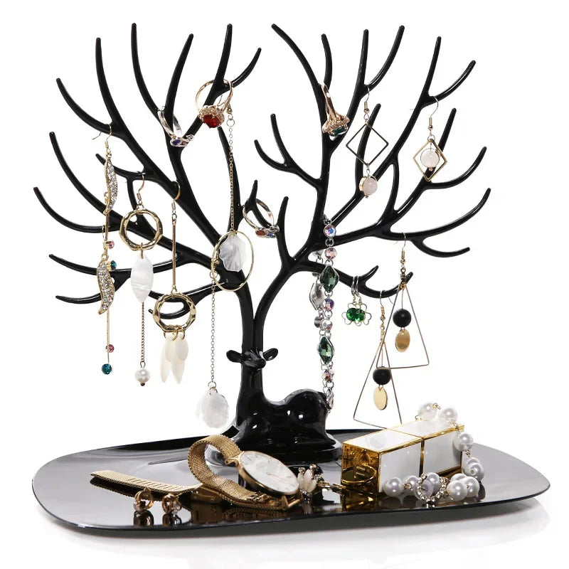 Jewelry Display Stand Tray - Organizer for Earrings, Rings & Necklaces