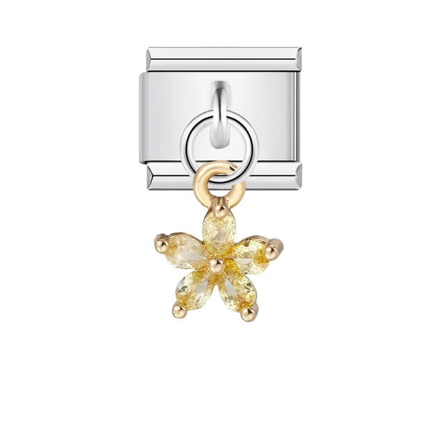 Italian Shell Pearl Charm Bracelet - Cute Personalized Link Chain