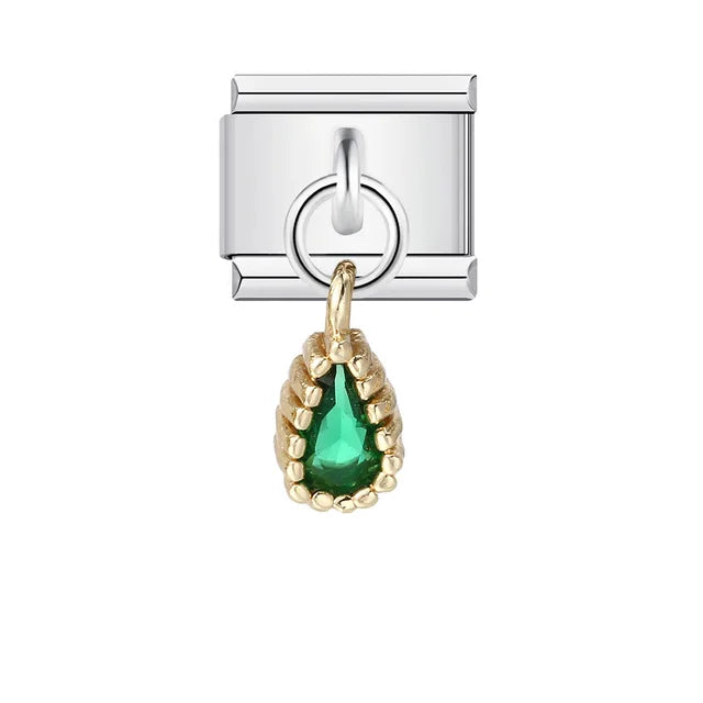 Italian Shell Pearl Charm Bracelet - Cute Personalized Link Chain