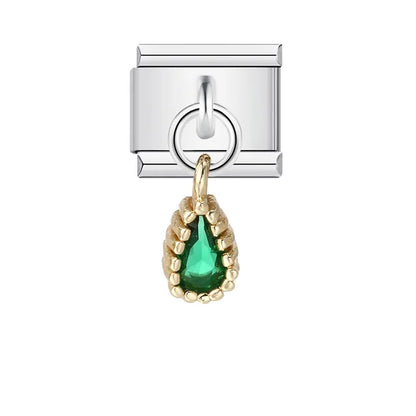 Italian Shell Pearl Charm Bracelet - Cute Personalized Link Chain