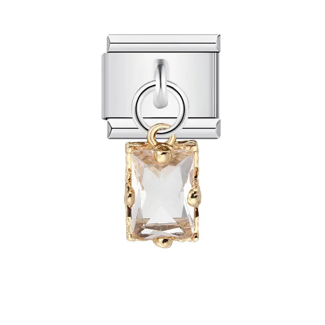 Italian Shell Pearl Charm Bracelet - Cute Personalized Link Chain