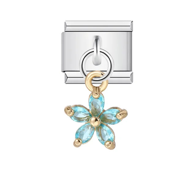 Italian Shell Pearl Charm Bracelet - Cute Personalized Link Chain