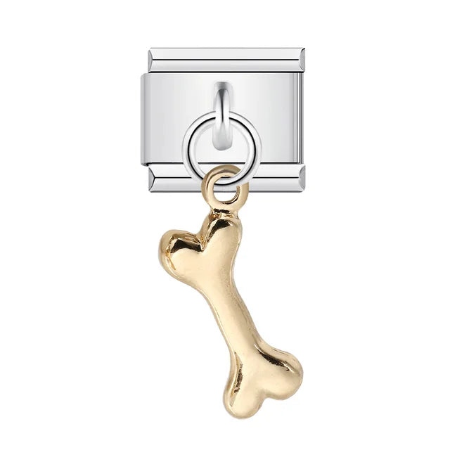 Italian Shell Pearl Charm Bracelet - Cute Personalized Link Chain