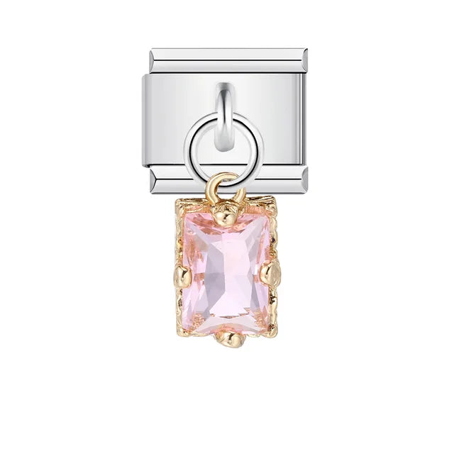 Italian Shell Pearl Charm Bracelet - Cute Personalized Link Chain