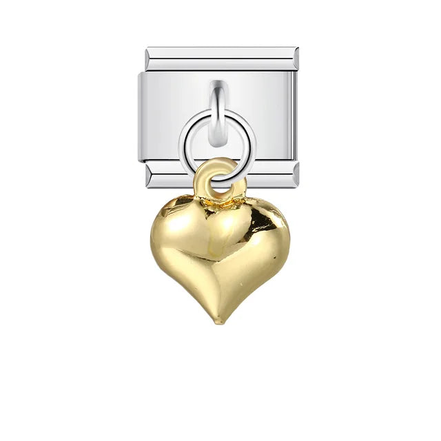 Italian Shell Pearl Charm Bracelet - Cute Personalized Link Chain