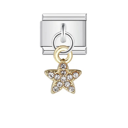 Italian Shell Pearl Charm Bracelet - Cute Personalized Link Chain