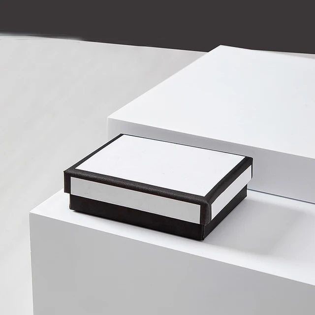 Black & White Jewelry Box - Elegant Display for Rings & Bracelets