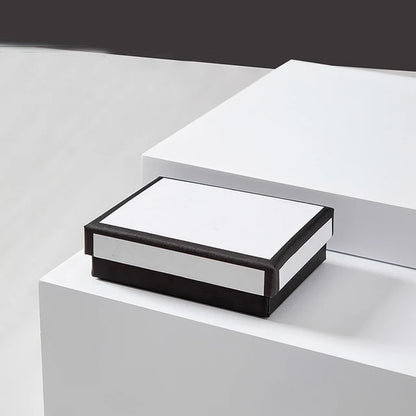 Black & White Jewelry Box - Elegant Display for Rings & Bracelets