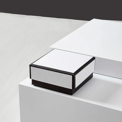 Black & White Jewelry Box - Elegant Display for Rings & Bracelets