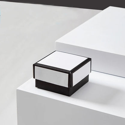 Black & White Jewelry Box - Elegant Display for Rings & Bracelets