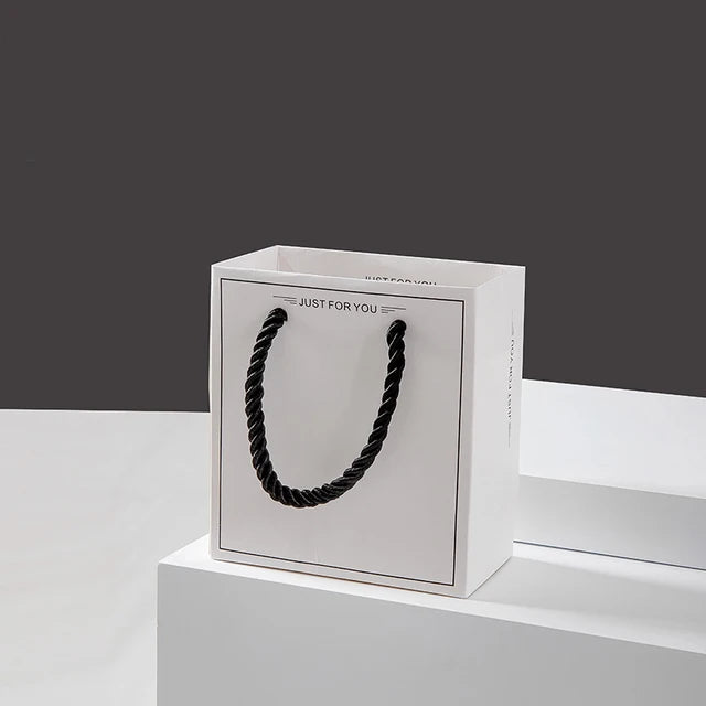 Black & White Jewelry Box - Elegant Display for Rings & Bracelets