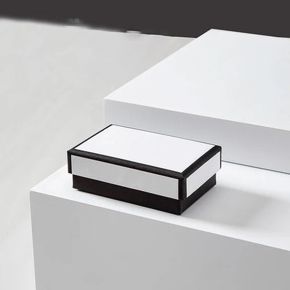 Black & White Jewelry Box - Elegant Display for Rings & Bracelets