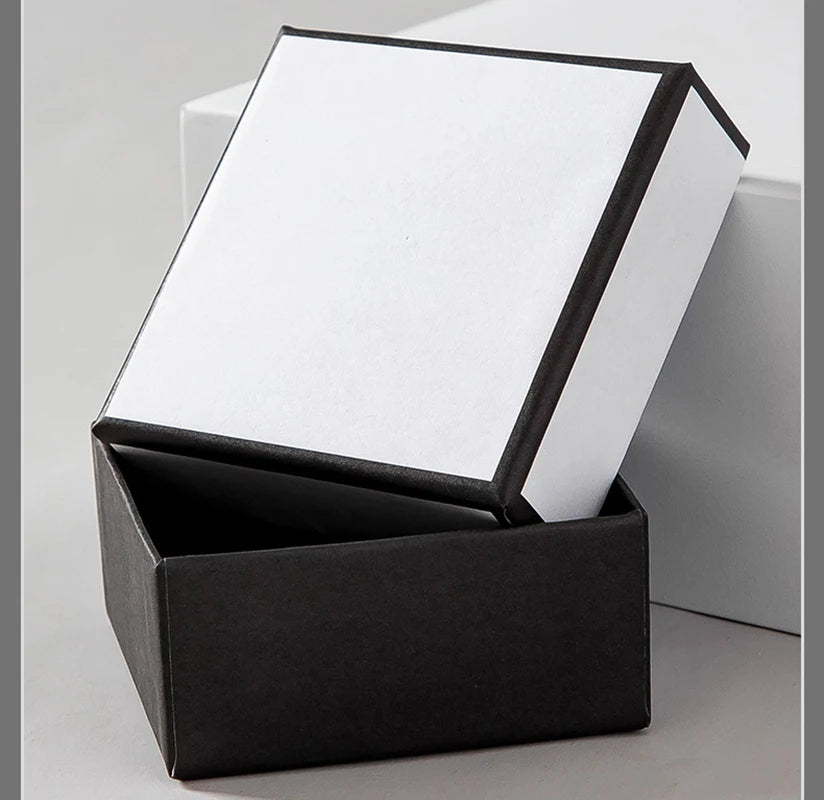 Black & White Jewelry Box - Elegant Display for Rings & Bracelets