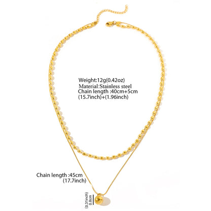 Popular Minimalist Stainless Steel Ball Necklace - Women’s Jewelry