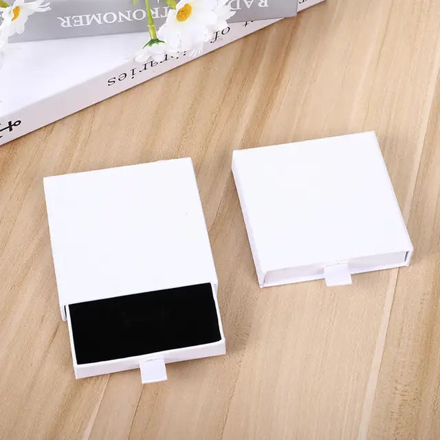 Gift-Ready Jewelry Box – Thick Kraft Paper Drawer - Soft Sponge Lining