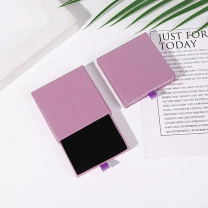 Gift-Ready Jewelry Box – Thick Kraft Paper Drawer - Soft Sponge Lining