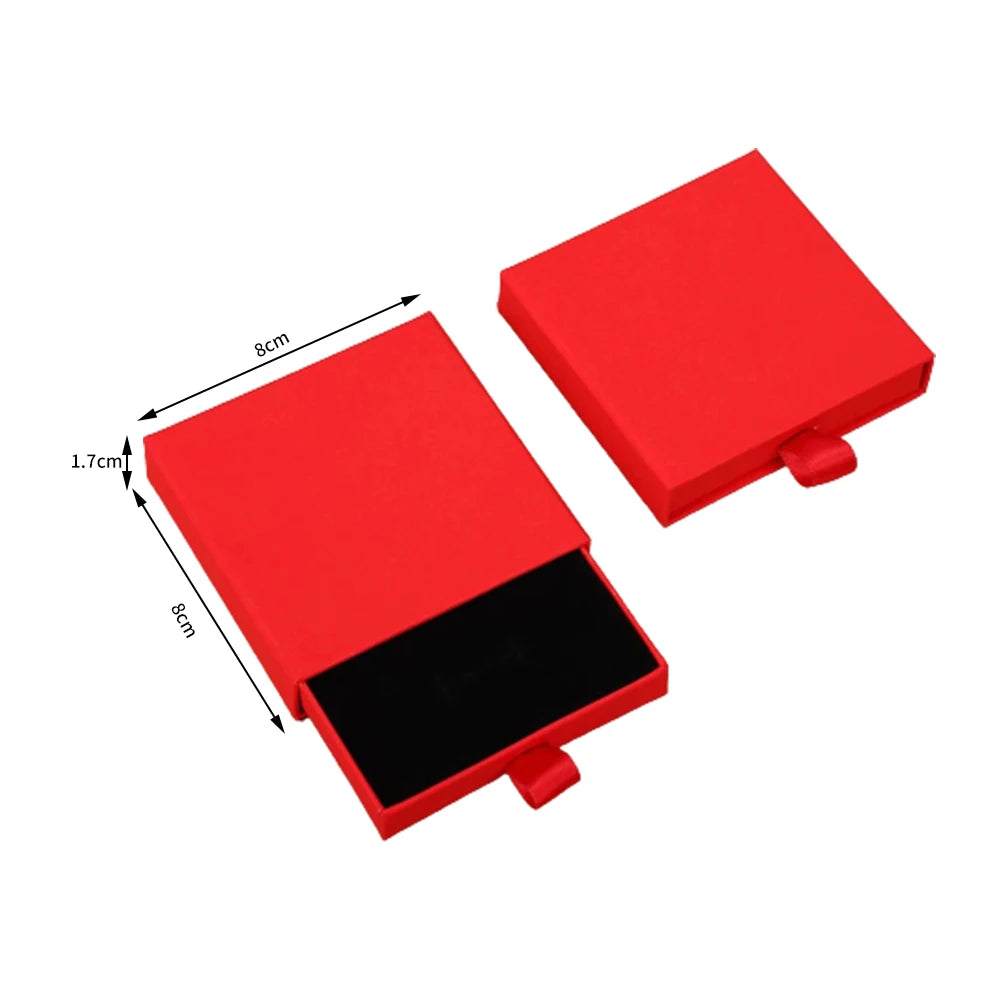 Gift-Ready Jewelry Box – Thick Kraft Paper Drawer - Soft Sponge Lining